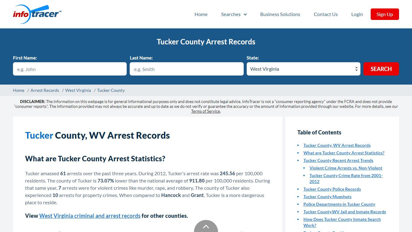 Tucker County, WV Arrests, Mugshots & Jail Records - InfoTracer